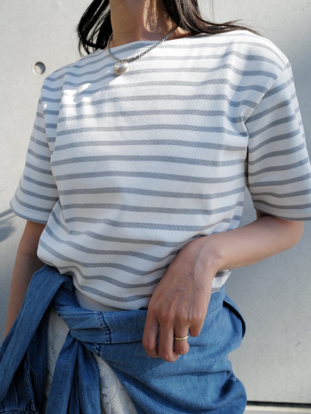 �yTAVITALIUM�z�{�[�_�[�o�X�NT�V���c�bTVLC-23SBH�bBASQUE �U | Boat Neck Short Sleeve Tee 