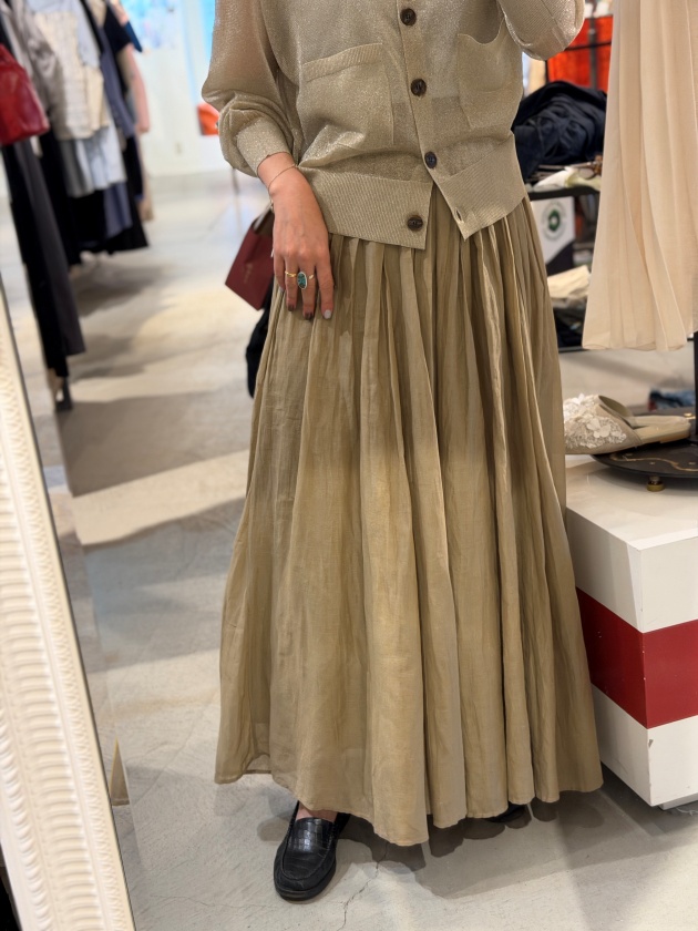 �yMARILYN MOON�z�}���������[���@�V�A�[�^�b�N�M���U�[�X�J�[�g�@�@sheer tuck gathered sk