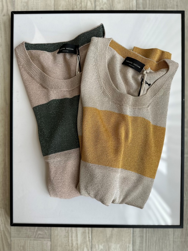 【Robertocollina】knitT-shirt　ワイドボーダー