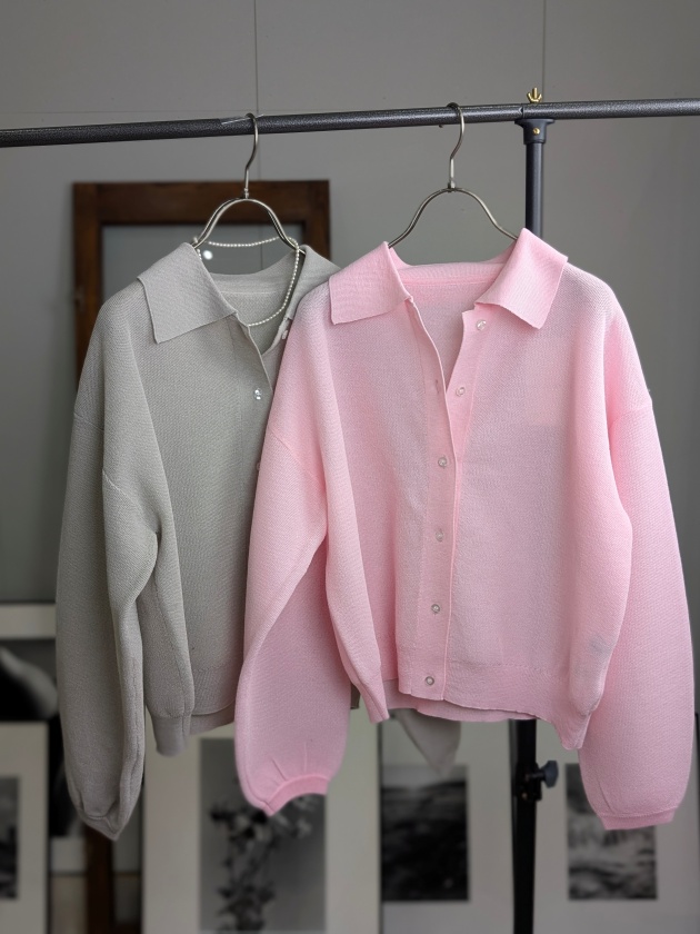 Marco&Louise シアースポンジニットカーディガン 1