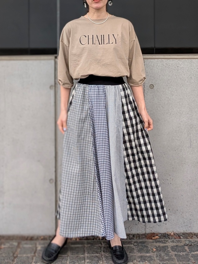 MONILEギンガムチェックスカート画像1