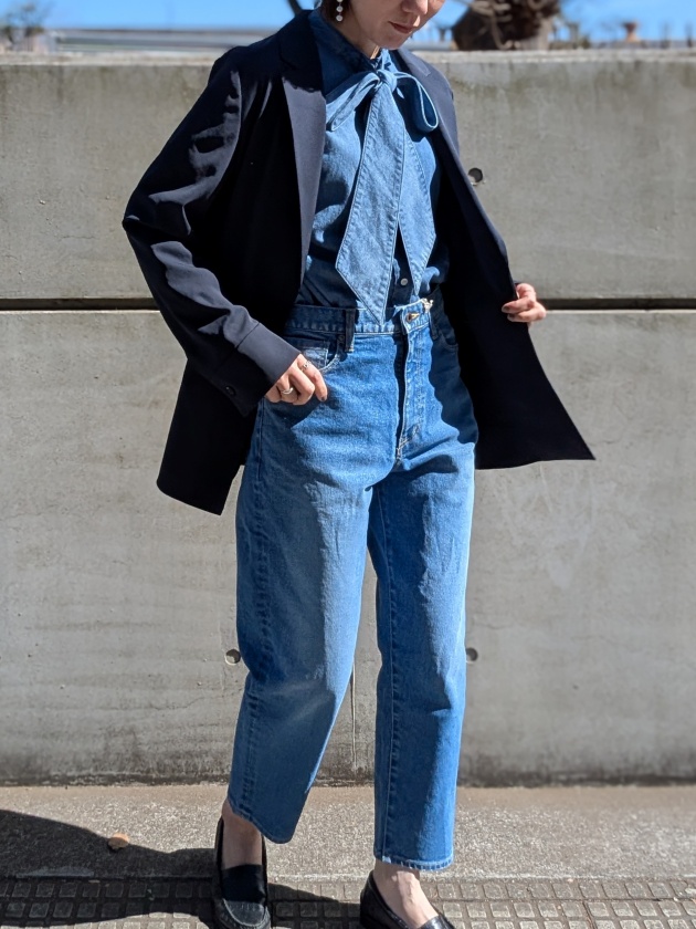 passioneボウタイデニムシャツ画像2