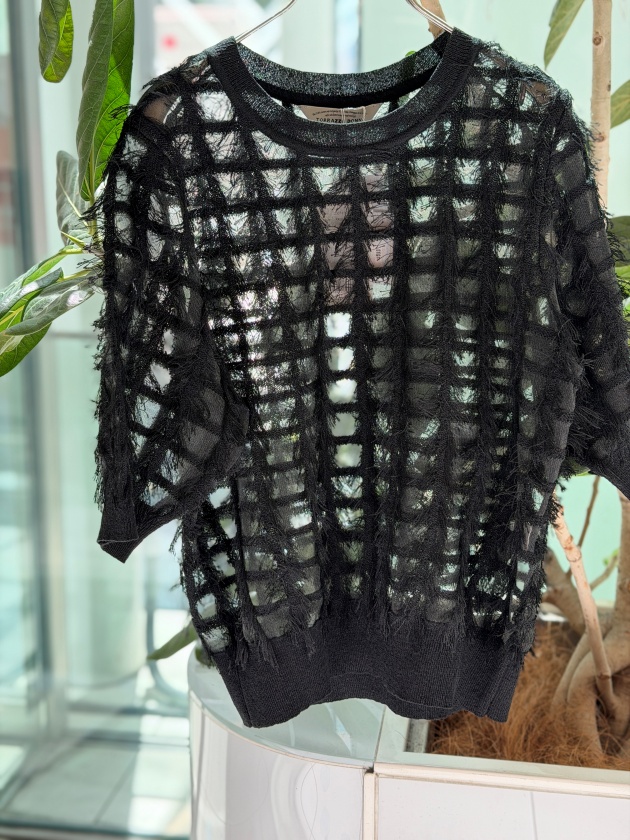 TORRAZZO DONNA フェザーチェックシアーニット